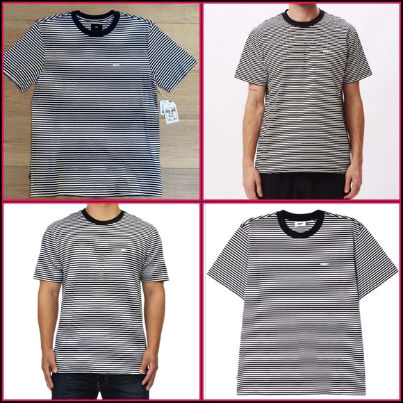 OBEY- Apex Striped Crew Sk8R Shirt (NWT) - Picture 3 of 15